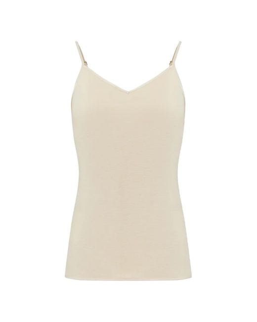 Hanro White V-Neck Spaghetti-Strap Top