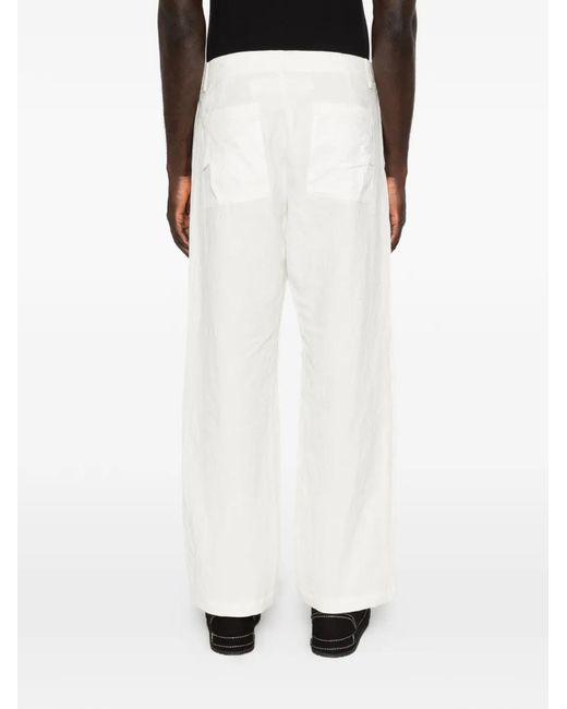 Individual Sentiments White Pantalon À Empiècements for men