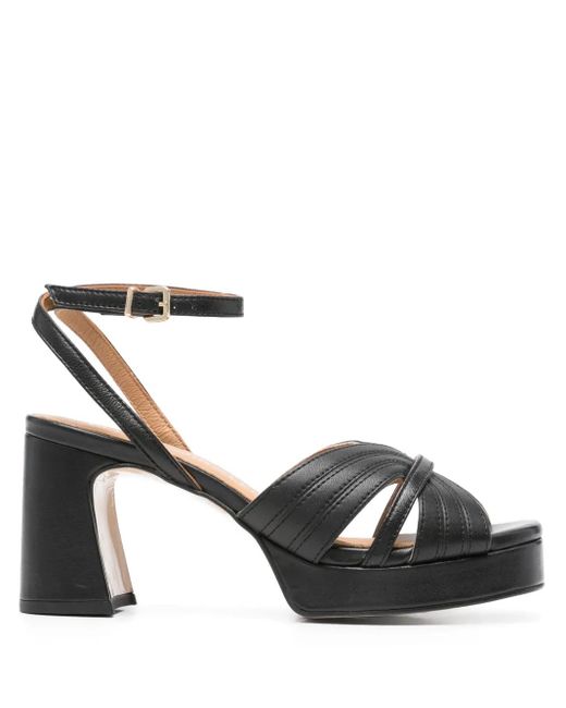 Pedro Miralles Black Sandalen mit Plateau 80mm