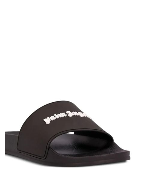 Palm Angels White Logo-Lettering Slider for men