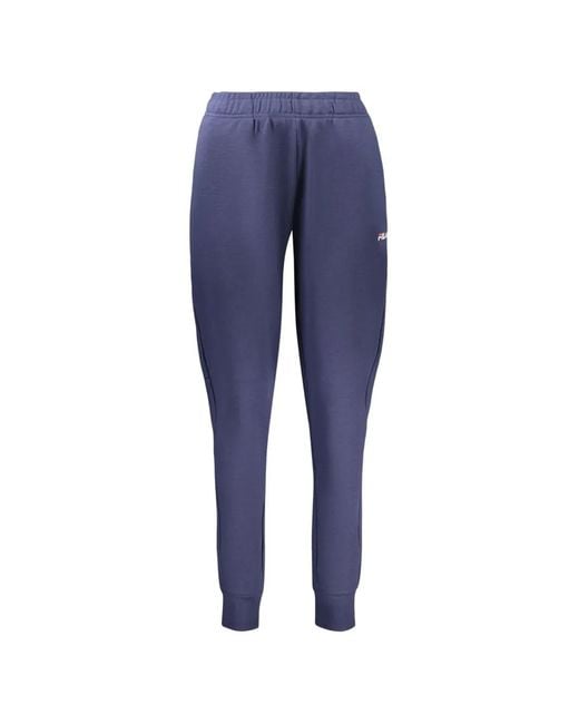 Fila Blue Logo-Patch Track Pants