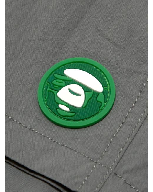 メンズ Aape By A Bathing Ape ロゴパッチ ショートパンツ Gray