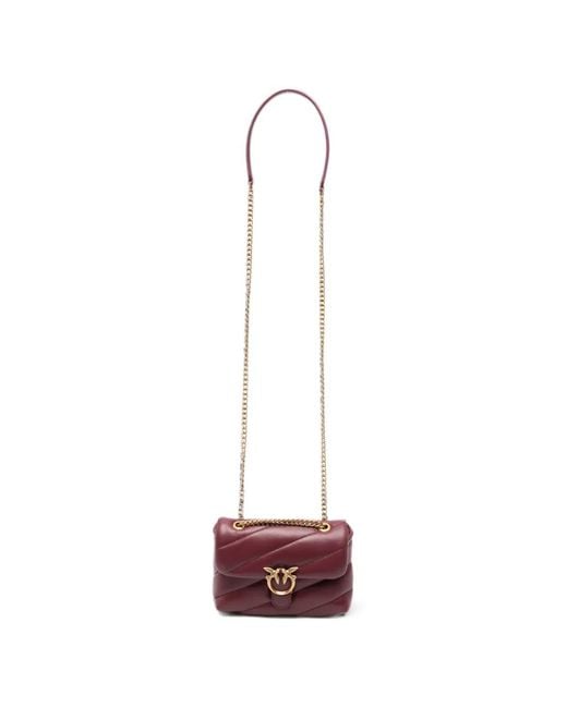 Pinko White Small Love Puff Baby Shoulder Bag