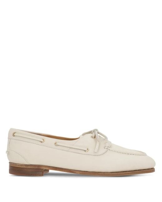 Bally White Pathy Loafers