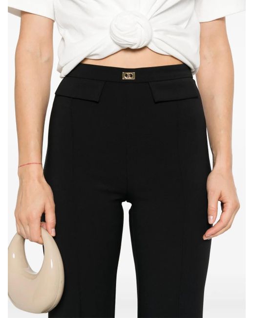 Elisabetta Franchi Black Flared Pants
