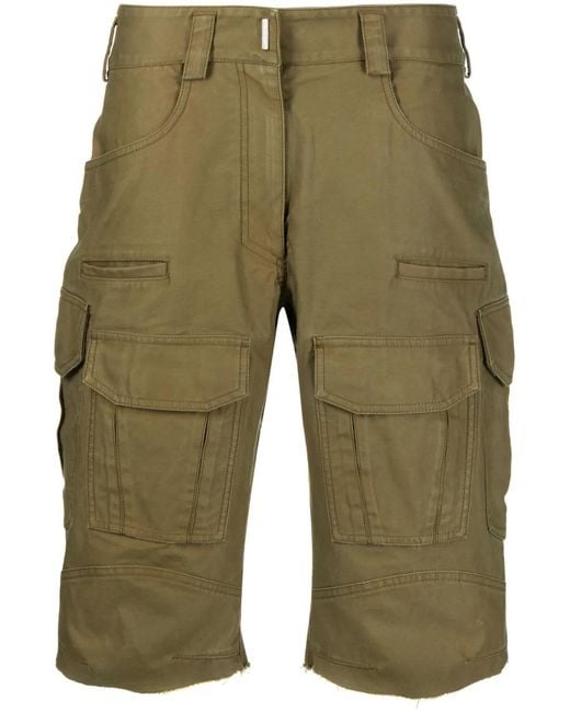 Givenchy Green Cargo Bermuda Shorts