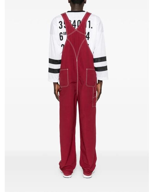 Napapijri Red Contrast-Stitching Jumpsuit for men