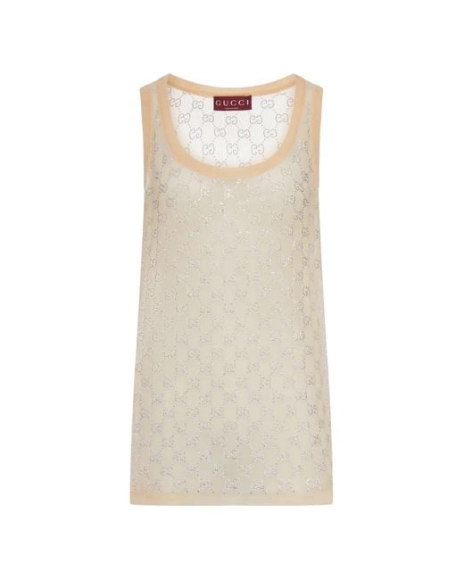Gucci White Silk Top