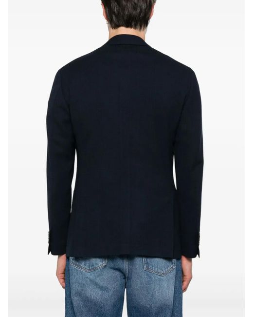 Lardini Blue Brooch-Detail Blazer for men