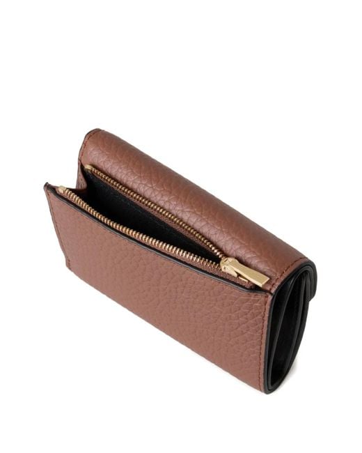 Mulberry Brown Logo-Print Wallet
