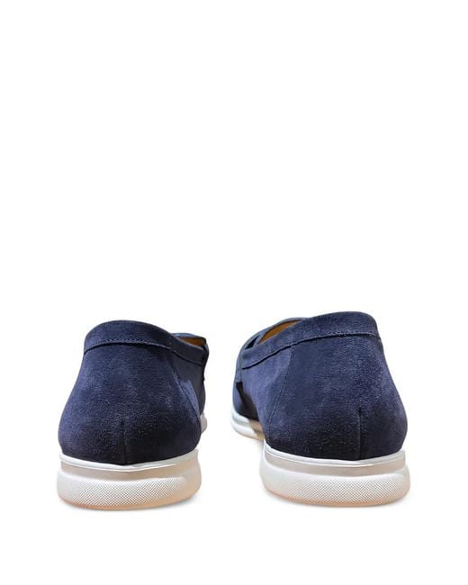 Calce Blue Suede Loafers for men