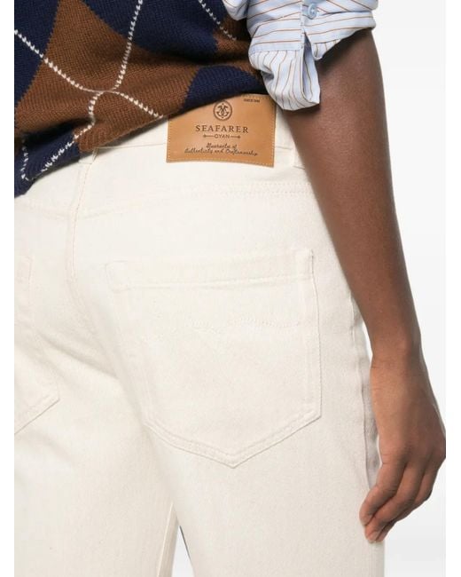 Jean Ample À Patch Logo Seafarer en coloris White