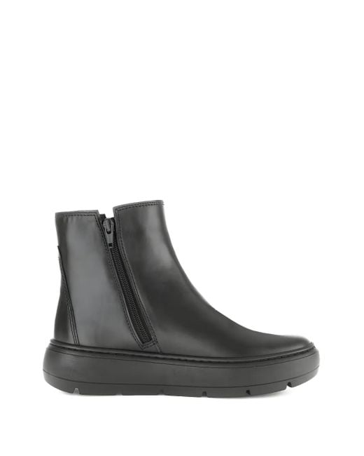 Gabor Black Leather Ankle Boots