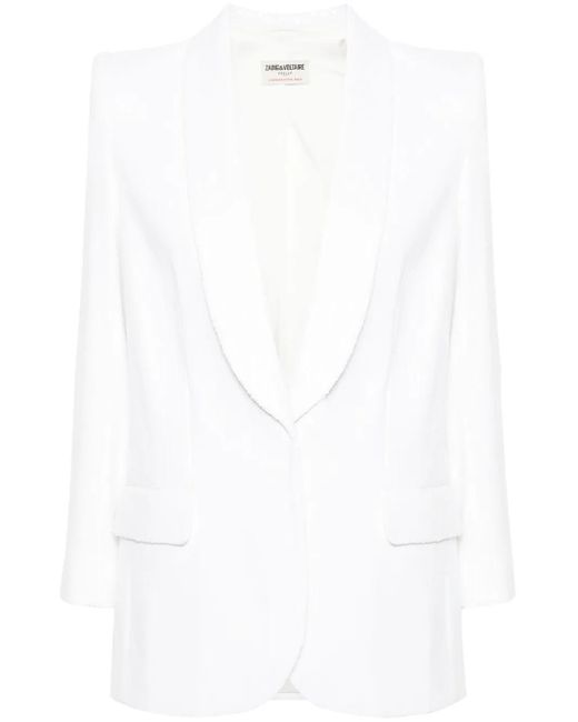 Zadig & Voltaire Vive スパンコール ジャケット White