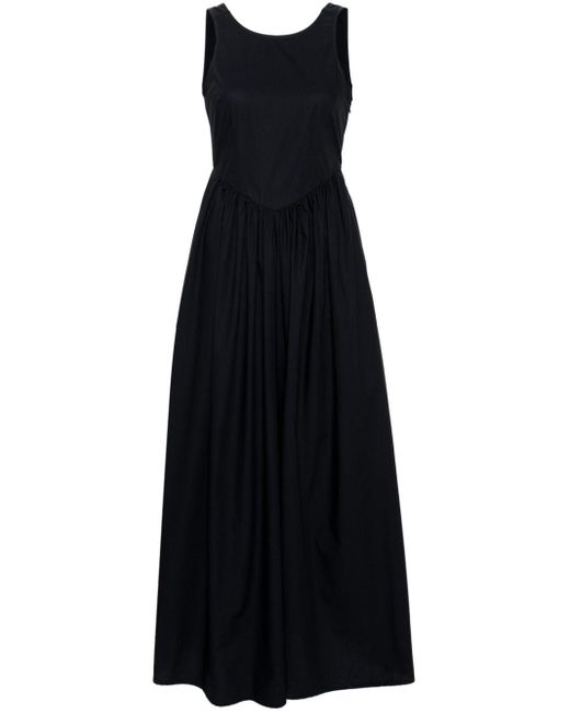 Emporio Armani Popeline Maxi-jurk in het Black