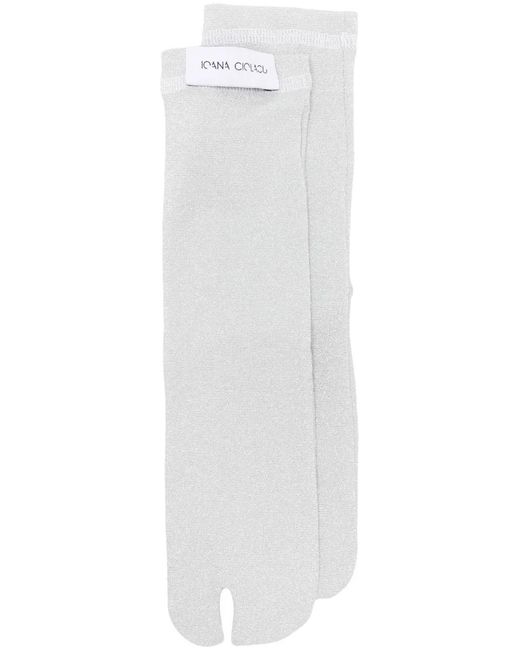 Ioana Ciolacu White Sparkle Socks