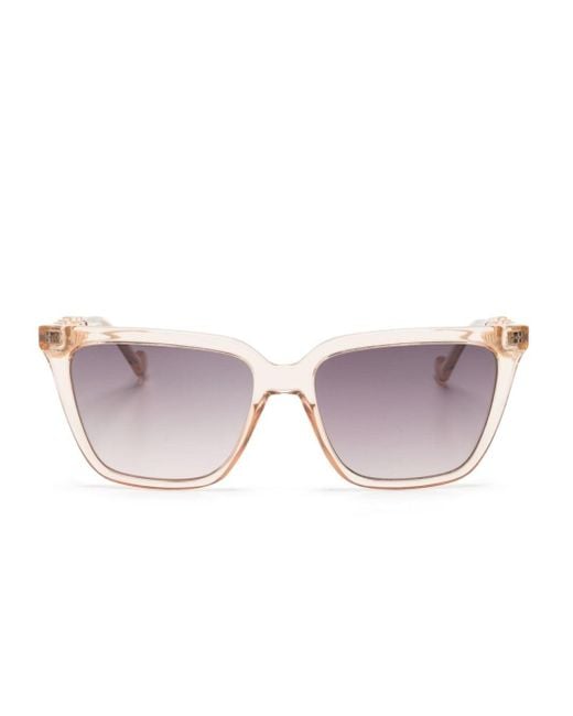 Liu Jo Pink Chain-motif Square-frame Sunglasses
