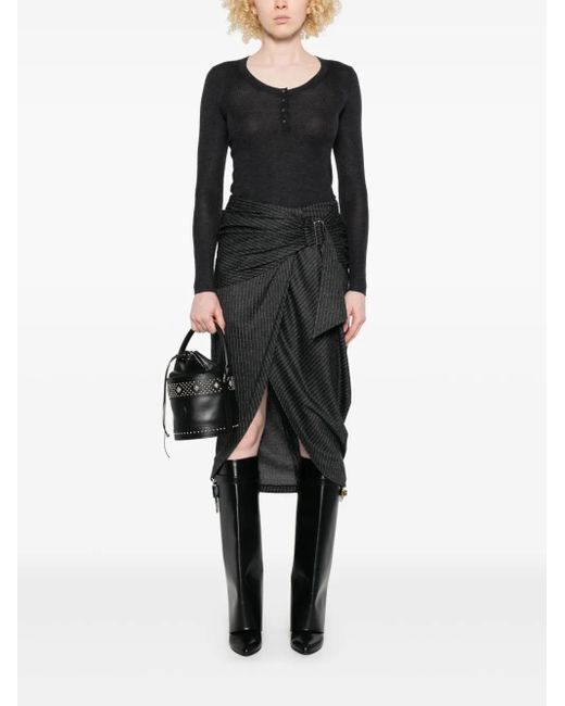 Isabel Marant Black Idite Button-Front Top