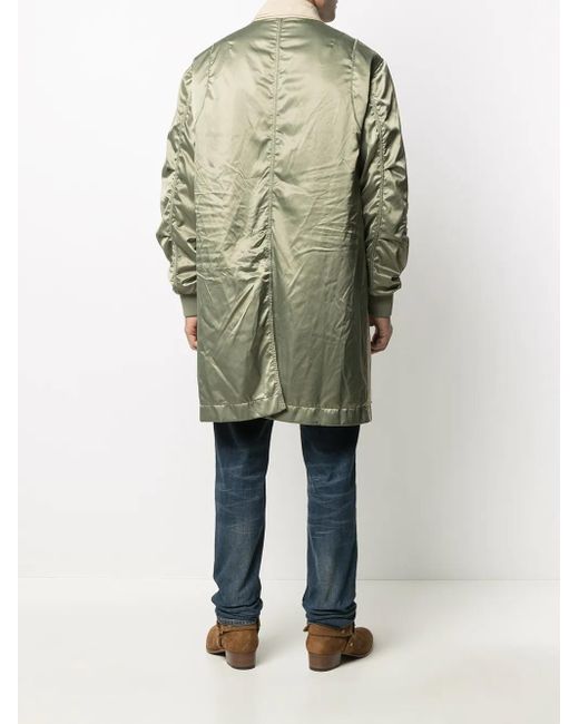 DSquared² Natural Contrast-Sleeve Single-Breasted Coat for men