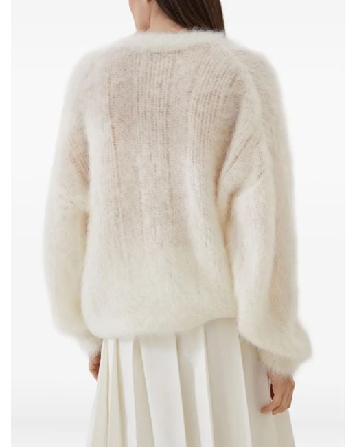 Brunello Cucinelli Natural Brrushed-Finish Sweater