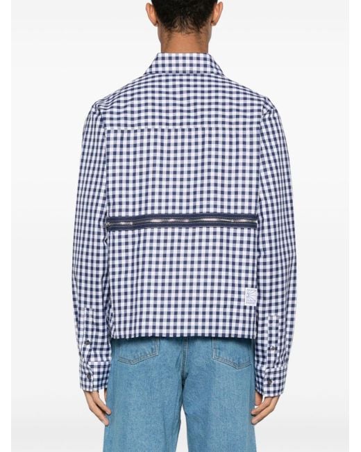 Chemise zippée à carreaux vichy Rassvet (PACCBET) pour homme en coloris Blue