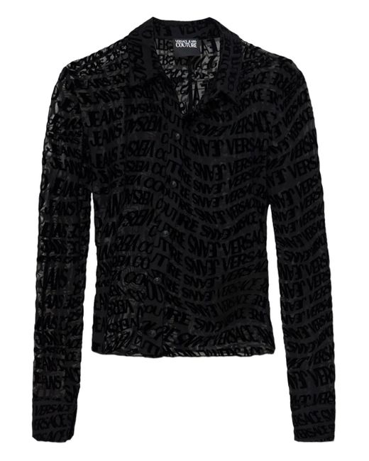 Chemise À Logo Brodé Versace Jeans Couture en coloris Black