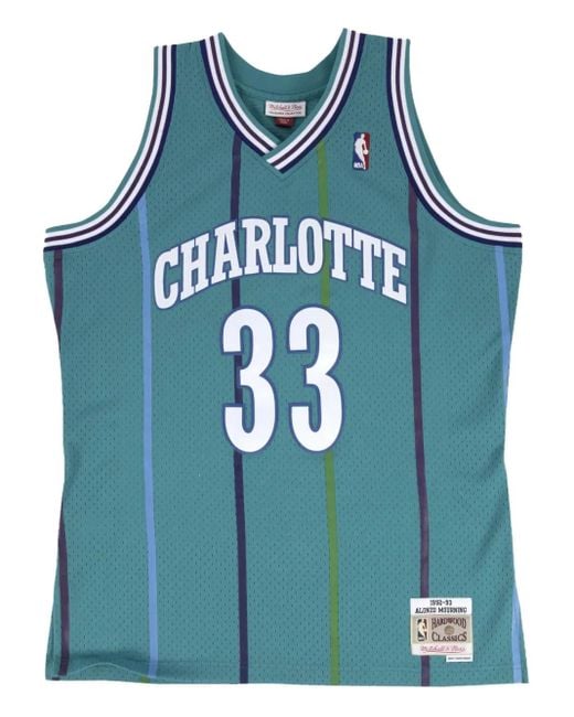 Mitchell & Ness Blue X Nba Hornets 92 Alonzo Mourning Swingman Road Tank Top for men