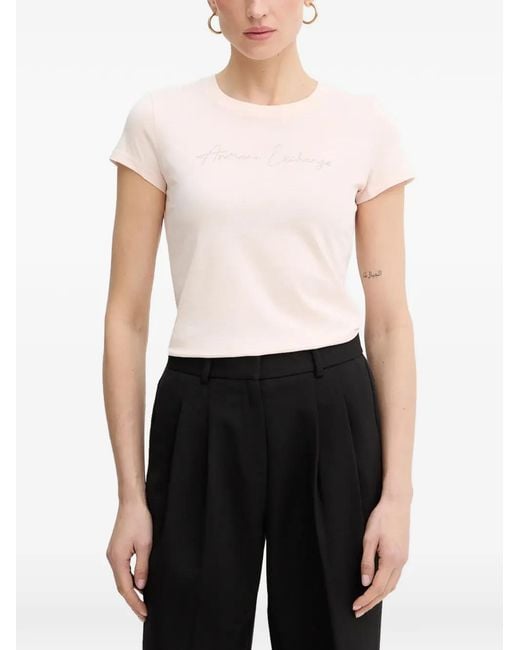 ARMANI EXCHANGE White Short-Sleeve T-Shirt