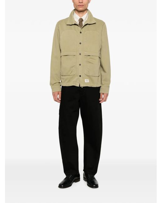 RANRA Natural Button-Fastening Flap-Pocket Jacket for men