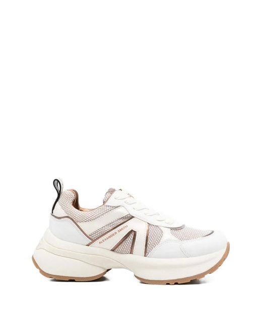 Alexander Smith White Victoria Leather Sneakers