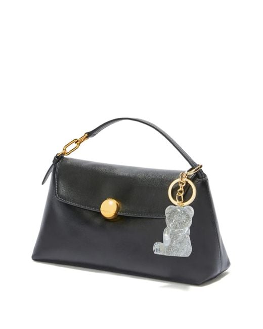 Furla White Glitter-Bear Keyring