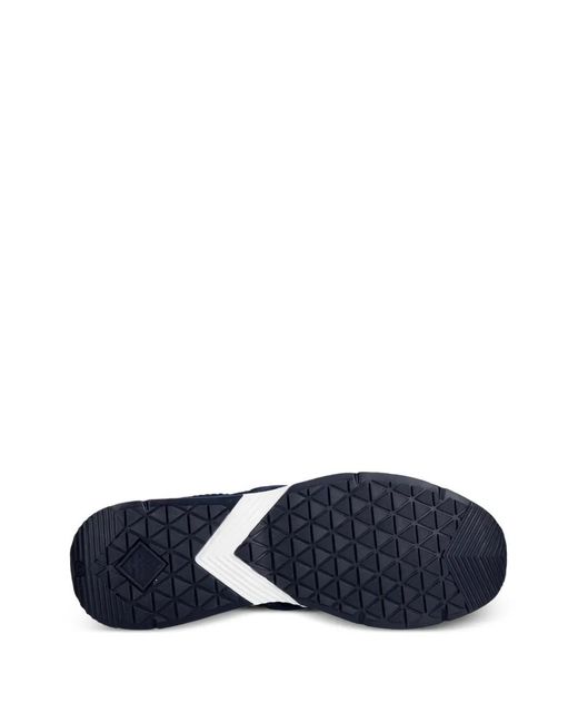 Gant Blue Knit-Texture Panelled Sneakers for men