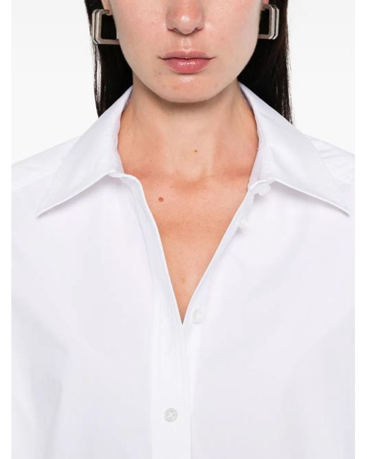 Alexander Wang White Oversized-Collar Cotton Shirt