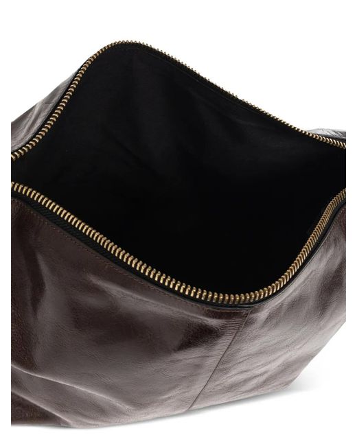AllSaints Black Jean Rey Leather Shoulder Bag