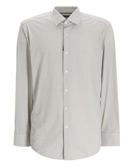 Boss Hemd Mit Geometrischem Print in Gray für Herren