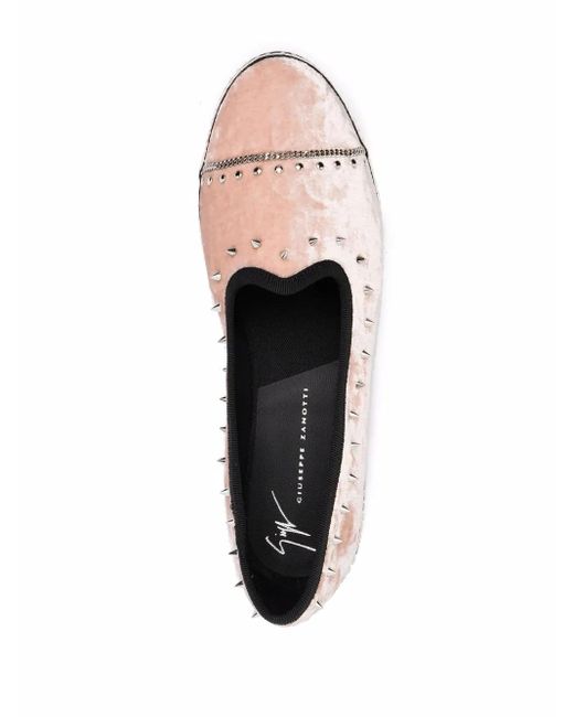 Giuseppe Zanotti Pink Otium Velvet Loafers