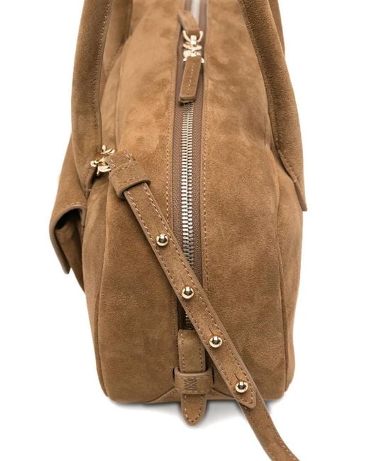 Sandro Natural Top Zip Fastening Shoulder Bag