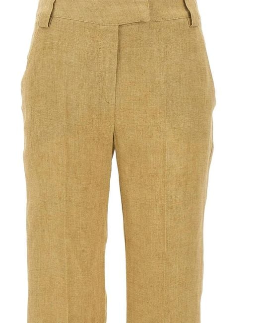 Marella Natural Pantalon Acciaio À Ceinture