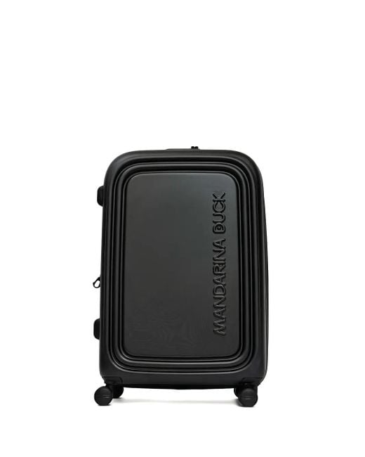 Mandarina Duck Black Embossed Logo Suitcase