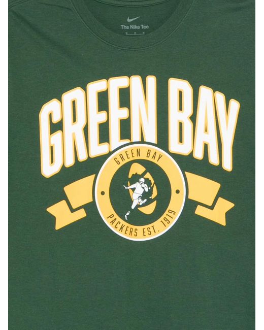 Nike Green Graphic-Print T-Shirt for men