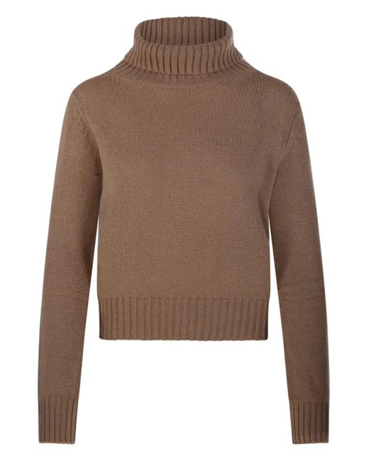 Be You Brown Turtleneck Cropp Sweater