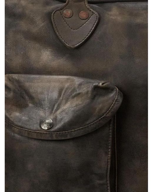 RRL Medium Leren Aktetas in het Black voor heren