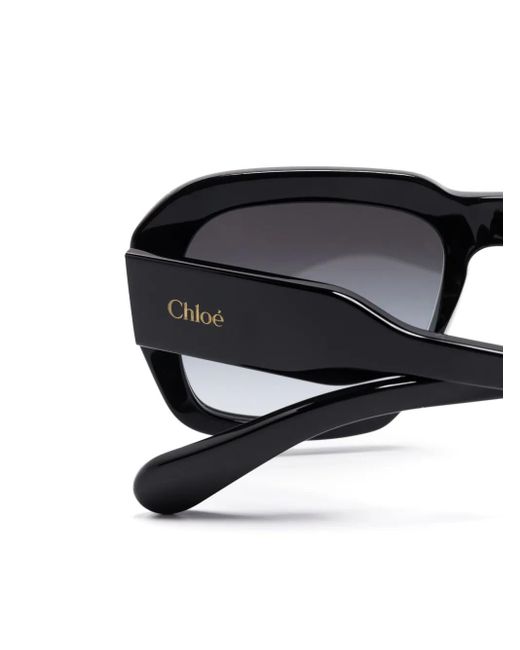 Chloé Black Oversize-Frame Sunglasses