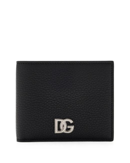 Dolce & Gabbana Black Dg Logo Leather Wallet for men