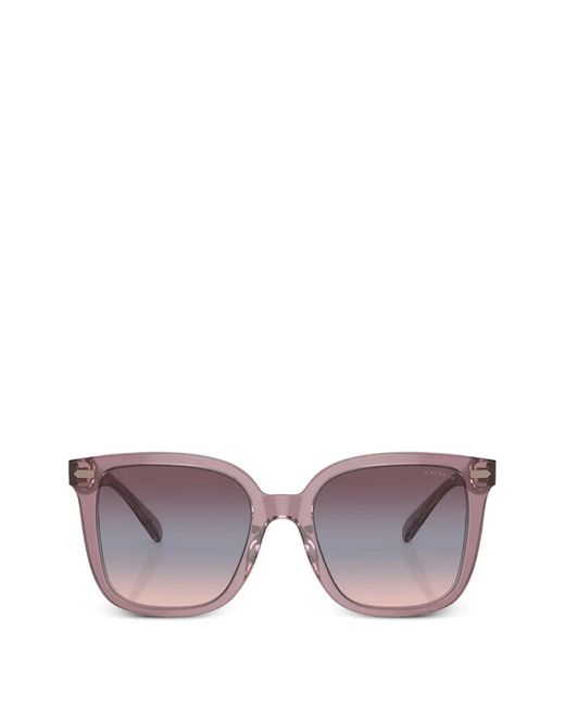COACH Purple Square-Frame Gradient Sunglasses