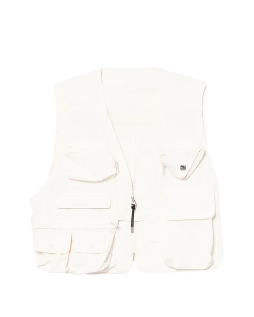 Toga White Ripstop Vest for men
