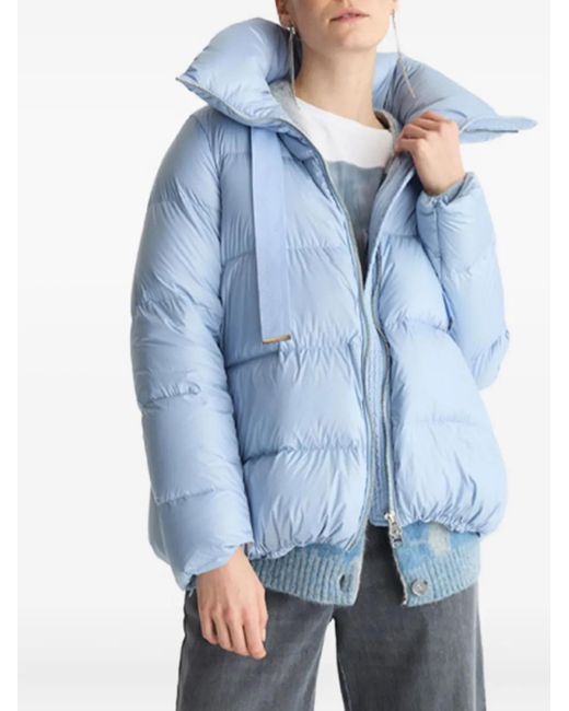 BIANCALANCIA Blue High-neck Puffer Jacket