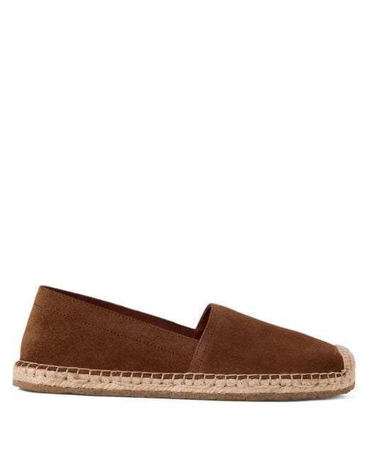 RRL Brown Rounded-Toe Slip-On Espadrille