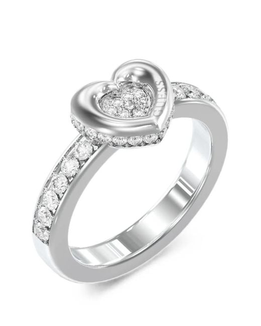 Guess White L.O.V.E. Ring