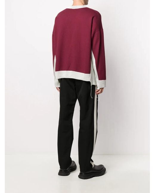 Ambush Red Panel Detailing Sweatshirt for men